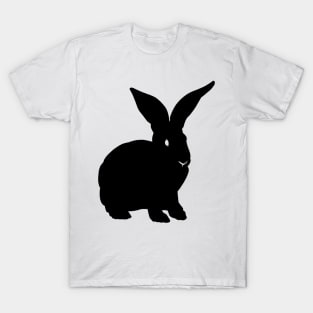 Rabbit Bunny Black Silhouette Animal Pet Cool Style T-Shirt